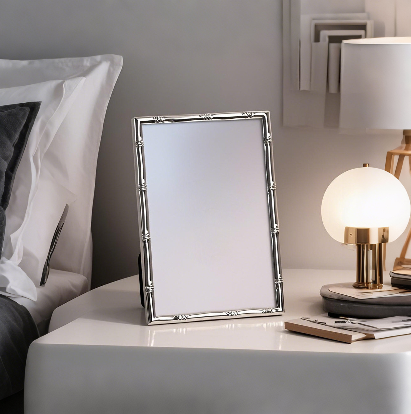 Bamboo Photo Frame - Aluminiowa europejska ramka na zdjęcia 6/7/8/10