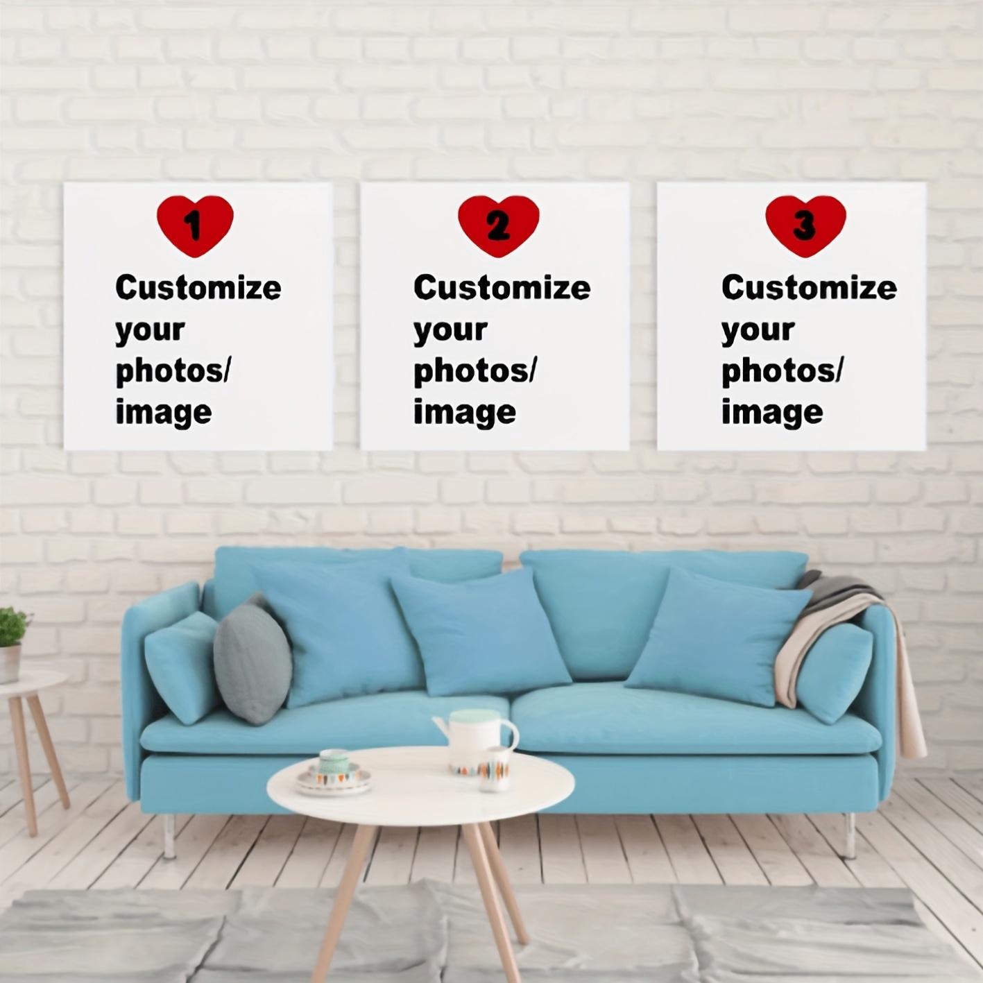 Home Decor Theme - 3 szt./zestaw Personalizowane kwadratowe plakaty na