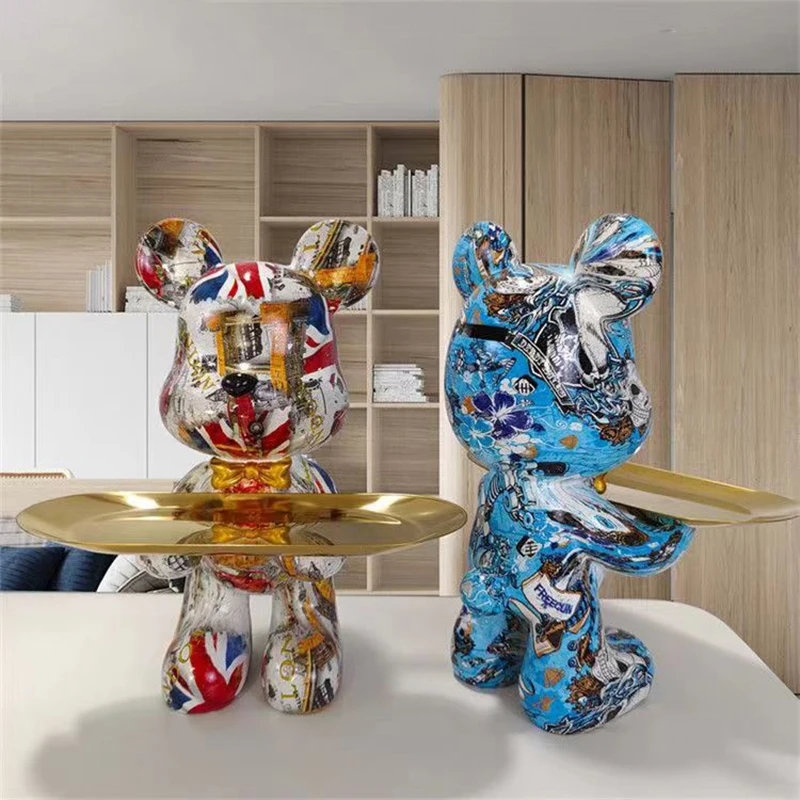29cm Graffiti figurka niedźwie – Home Decor Y2K recenzja i cena